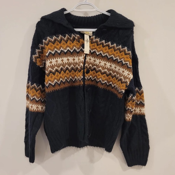 Anthropologie Maeve Fair Isle Cardigan Sweater - Picture 14 of 15